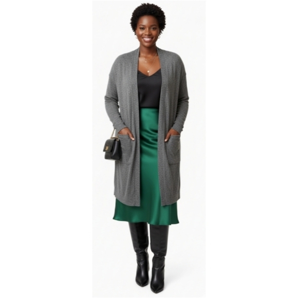 Rue21 Women's Size XL Gray Open Front Cardigan Sweater - Picture 1 of 10